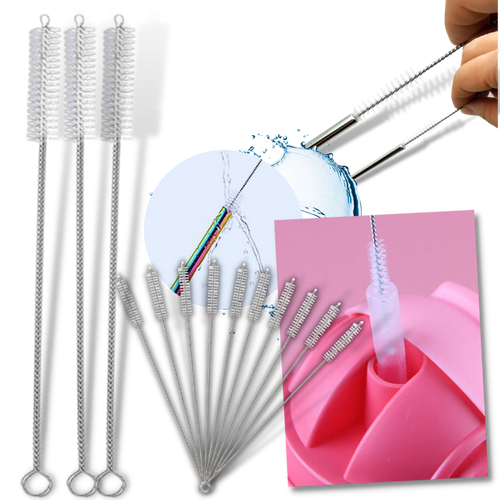 Confezione da 10 spazzole per la pulizia della cannuccia - Ozerty