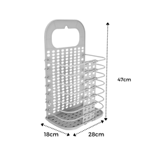 Carica l&#39;immagine nel visualizzatore di Gallery, Cesto da bucato pieghevole in plastica montabile a parete - Ozerty
