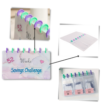Carica l&#39;immagine nel visualizzatore di Gallery, Raccoglitore di risparmio completo per 52 settimane - Ozerty
