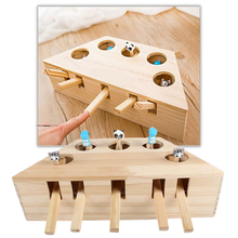 Carica l&#39;immagine nel visualizzatore di Gallery, Giocattolo di legno interattivo per gatti con 5 buchi - Ozerty
