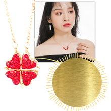 Carica l&#39;immagine nel visualizzatore di Gallery, Collana a cuore regolabile a 4 foglie di trifoglio - Ozerty
