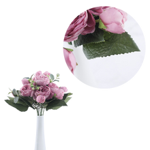 Carica l&#39;immagine nel visualizzatore di Gallery, Bouquet di fiori artificiali di seta con peonie e rose - Ozerty
