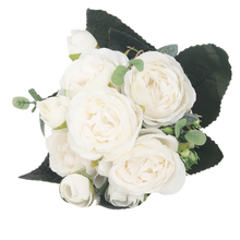 Carica l&#39;immagine nel visualizzatore di Gallery, Bouquet di fiori artificiali di seta con peonie e rose
