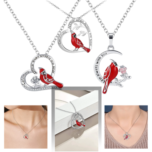 Collana con ciondolo cuore cardinale - Ozerty
