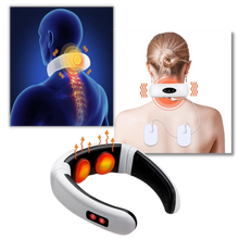 Carica l&#39;immagine nel visualizzatore di Gallery, Massaggiatore circolare per il collo a trazione con riscaldamento a infrarossi  - Ozerty
