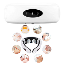 Carica l&#39;immagine nel visualizzatore di Gallery, Massaggiatore circolare per il collo a trazione con riscaldamento a infrarossi  - Ozerty
