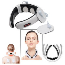 Carica l&#39;immagine nel visualizzatore di Gallery, Massaggiatore circolare per il collo a trazione con riscaldamento a infrarossi  - Ozerty
