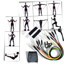 Carica l&#39;immagine nel visualizzatore di Gallery, Set completo di fascette per esercizi di resistenza (11 pezzi) - Ozerty
