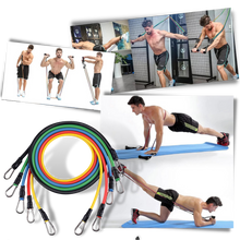 Carica l&#39;immagine nel visualizzatore di Gallery, Set completo di fascette per esercizi di resistenza (11 pezzi) - Ozerty
