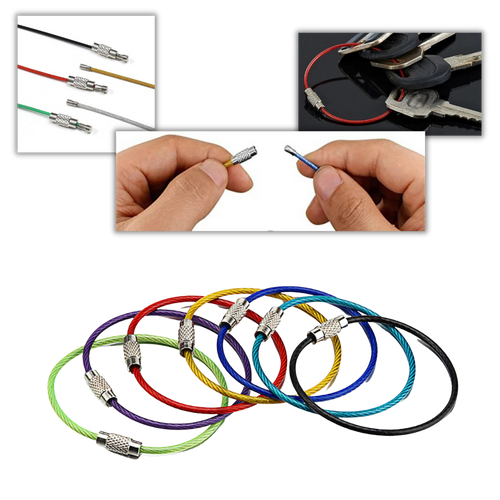 Confezione di portachiavi in filo flessibile - Ozerty