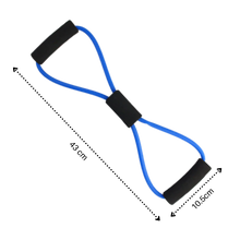 Carica l&#39;immagine nel visualizzatore di Gallery, Fascia elastica di resistenza fitness con maniglie e 8 forme - Ozerty
