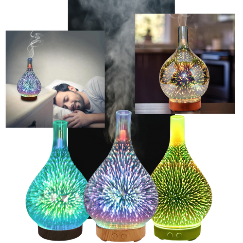 Diffusore di olio essenziale con vaso a forma di fuochi d'artificio - Ozerty