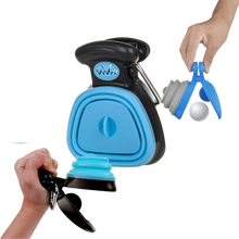 Carica l&#39;immagine nel visualizzatore di Gallery, Paletta per cacca di cane pieghevole con distributore di sacchetti - Ozerty
