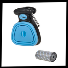 Carica l&#39;immagine nel visualizzatore di Gallery, Paletta per cacca di cane pieghevole con distributore di sacchetti - Ozerty
