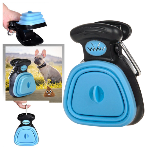 Paletta per cacca di cane pieghevole con distributore di sacchetti - Ozerty