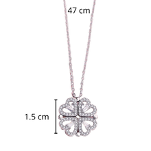 Carica l&#39;immagine nel visualizzatore di Gallery, Collana a forma di cuore a quattro foglie - Ozerty
