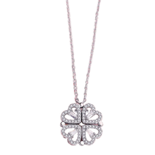 Carica l&#39;immagine nel visualizzatore di Gallery, Collana a forma di cuore a quattro foglie
