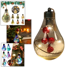 Carica l&#39;immagine nel visualizzatore di Gallery, Lampadina a sfera di Natale trasparente a LED - Ozerty
