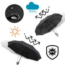 Carica l&#39;immagine nel visualizzatore di Gallery, Ombrello da sole e pioggia a LED antivento
