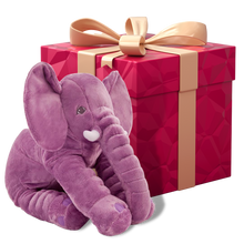 Carica l&#39;immagine nel visualizzatore di Gallery, Cuscino grande di peluche di elefante
