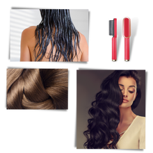Carica l&#39;immagine nel visualizzatore di Gallery, Piastra per capelli elettrica a spazzola in ceramica - Ozerty
