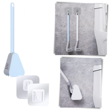 Carica l&#39;immagine nel visualizzatore di Gallery, Scopino da toilette con manico lungo e base a muro - Ozerty
