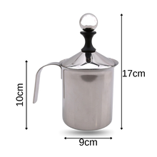 Carica l&#39;immagine nel visualizzatore di Gallery, Montalatte manuale in acciaio inox 400ml - Ozerty
