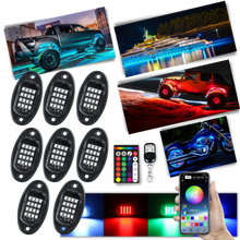 Carica l&#39;immagine nel visualizzatore di Gallery, Confezione da 8 luci RGB per veicoli - Ozerty
