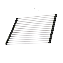 Carica l&#39;immagine nel visualizzatore di Gallery, Scolapiatti in acciaio inossidabile arrotolabile per piatti e alimenti
