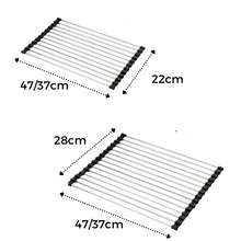 Carica l&#39;immagine nel visualizzatore di Gallery, Scolapiatti in acciaio inossidabile arrotolabile per piatti e alimenti - Ozerty
