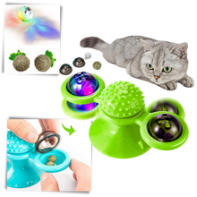 Carica l&#39;immagine nel visualizzatore di Gallery, Giocattolo per gatti con mulino a vento rotante e spazzola - Ozerty
