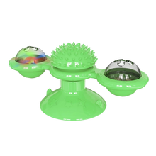 Carica l&#39;immagine nel visualizzatore di Gallery, Giocattolo per gatti con mulino a vento rotante e spazzola
