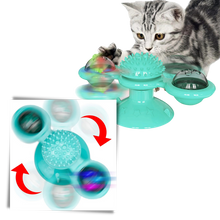 Carica l&#39;immagine nel visualizzatore di Gallery, Giocattolo per gatti con mulino a vento rotante e spazzola - Ozerty
