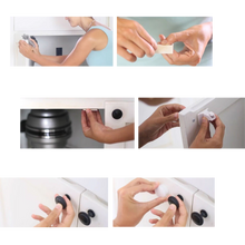 Carica l&#39;immagine nel visualizzatore di Gallery, Confezione da 4 serrature magnetiche per armadietti di sicurezza per bambini - Ozerty
