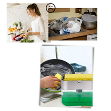 Carica l&#39;immagine nel visualizzatore di Gallery, Distributore di detersivo da cucina con porta spugna - Ozerty
