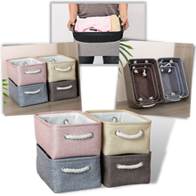 Carica l&#39;immagine nel visualizzatore di Gallery, Elegante cestino di lino con manici in corda - Ozerty
