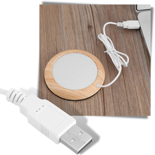 Carica l&#39;immagine nel visualizzatore di Gallery, Scaldabicchieri elettrico USB in legno - Ozerty
