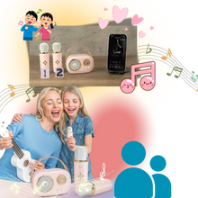 Carica l&#39;immagine nel visualizzatore di Gallery, Mini Karaoke Bluetooth a Doppio Microfono per Bambini - Ozerty
