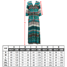 Carica l&#39;immagine nel visualizzatore di Gallery, Maxi abito bohémien con scollo a V - Ozerty
