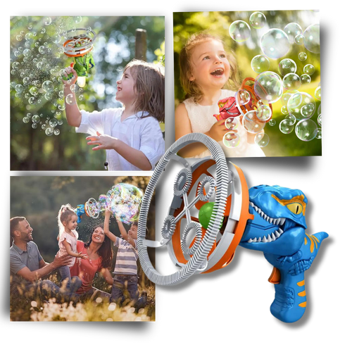 Macchina per bolle di sapone colorate a forma di dinosauro - Ozerty