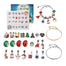 Carica l&#39;immagine nel visualizzatore di Gallery, Calendario dell&#39;Avvento 24 Giorni con Gioielli Fai-da-Te -Rosso - Ozerty
