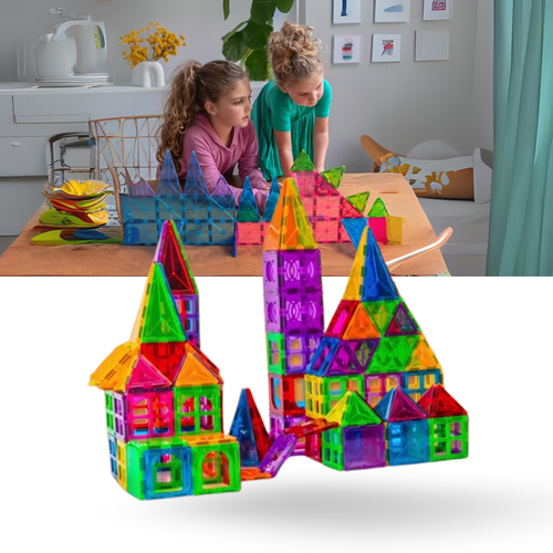 Blocchi da costruzione magnetici educativi - Ozerty