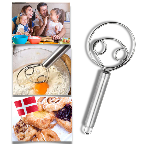 Frusta per impasto danese in acciaio inossidabile - Ozerty