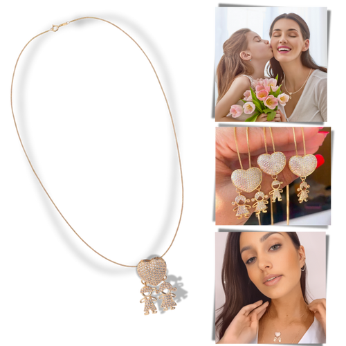 Elegante collana con charm per la mamma - Ozerty