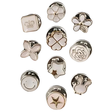 Carica l&#39;immagine nel visualizzatore di Gallery, Eleganti spille a bottone senza cuciture -Fiori bianchi - Ozerty
