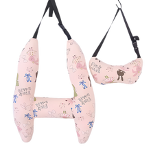 Carica l&#39;immagine nel visualizzatore di Gallery, Cuscino da Viaggio per Collo con Supporto Ergonomico -Coniglietto corona rosa - Ozerty
