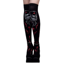 Carica l&#39;immagine nel visualizzatore di Gallery, Calze Compressori con Design Festivi per Halloween -Veleno nero - Ozerty
