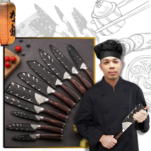 Carica l&#39;immagine nel visualizzatore di Gallery, Coltello giapponese in legno Forest Pakkawood - Ozerty

