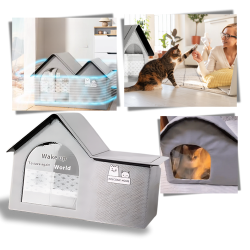 Cuccia per Gatti Isolata con Rivestimento Termoriflettente - Ozerty