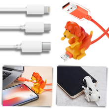 Carica l&#39;immagine nel visualizzatore di Gallery, Cavo di ricarica rapida con cane saltellante - Ozerty
